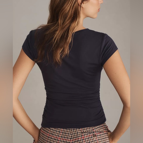 Reformation Addison Navy Shirt - Picture 4 of 6